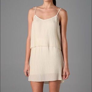 Parker Pleated Party Dress Ivory Size Medium NWOT!